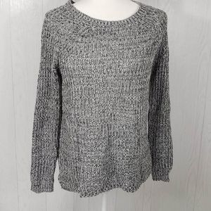 Faded Glory Shaker Knit Sweater Grey Small